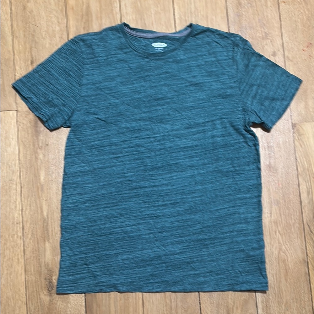 Old Navy Men's Heathered Teal Soft Wash T-Shirt
